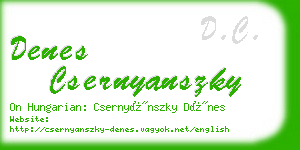 denes csernyanszky business card